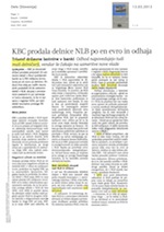 KBC prodala_delnice_NLB_po_en_evro_in_odhaja