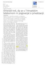 Omerzel trdi_da_se_s_T_Hrvatskim_telekomom_ni_pogovarjal_o_privatizaciji