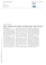 Sefu Velane_bi_plačo_znižal_pod_1000_evrov