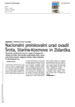 Nacionalni preiskovalni_urad_ovadil_šrota_Starina_Kosmovo_in_Zidanska